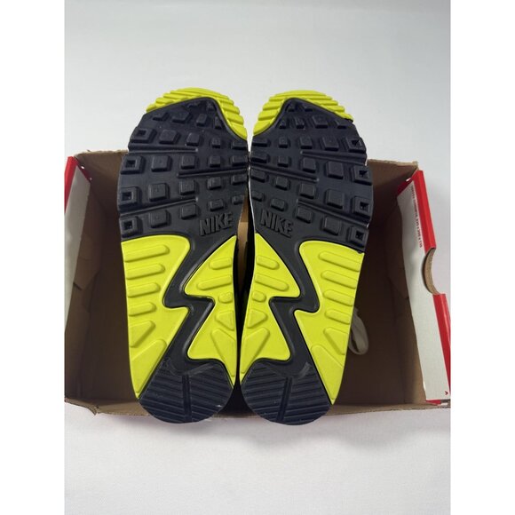 New Nike Air Max 90 Shoes Mens Size 7 White Khaki Cyber Volt Sneakers DM0029-107 - Picture 10 of 11